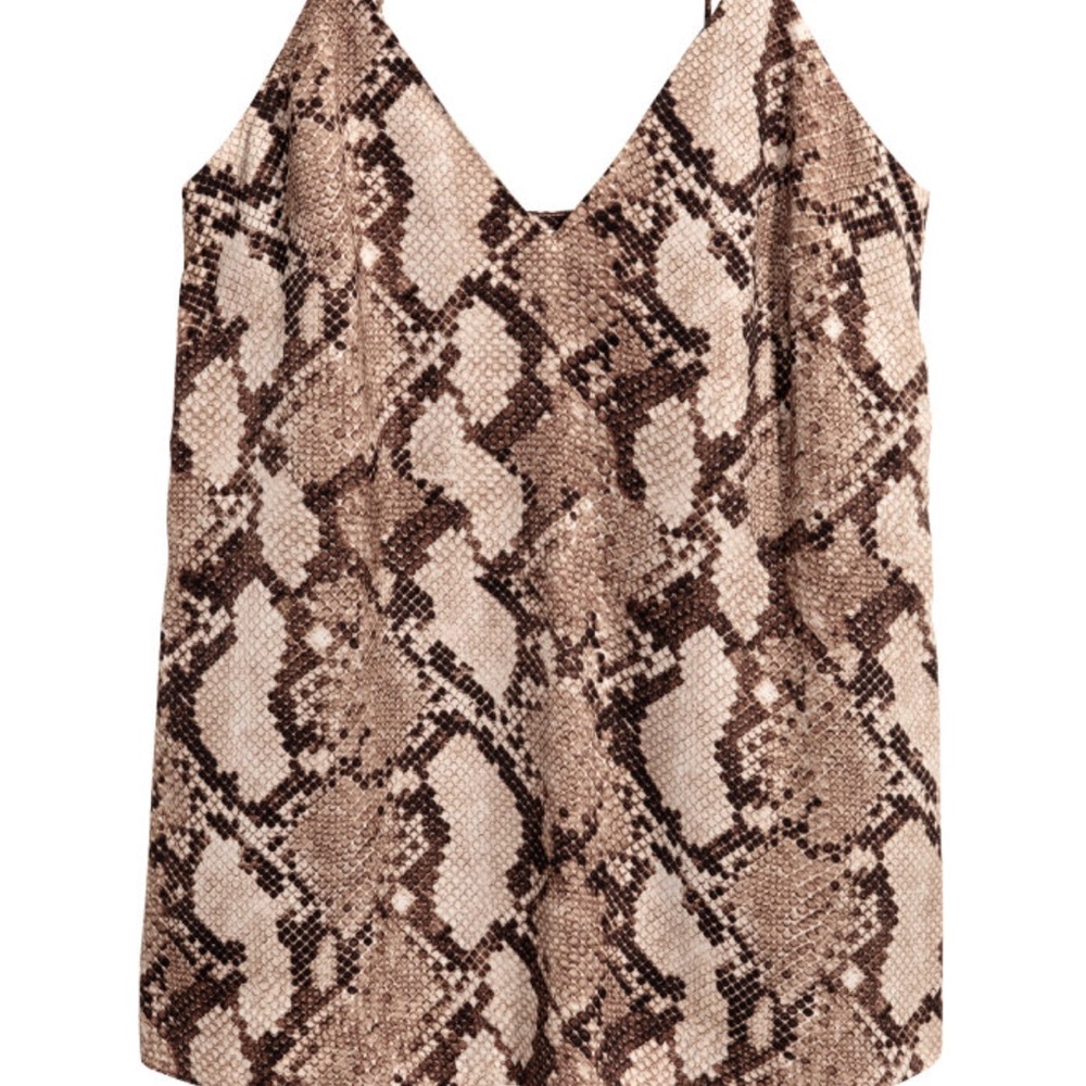 H & M snakeskin print cami top